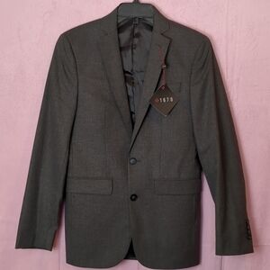 1670 Slim Fit Suit Jacket in Medium Gray size 34R